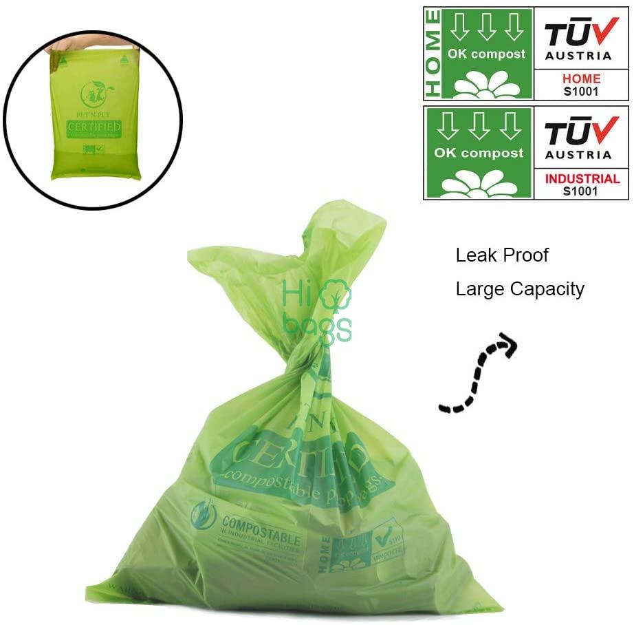 Unscented Compostable Vegetable-Based Corn Starch Dog Poop Bags M